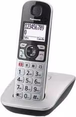 Telefono cordless DECT Panasonic KX TGE510JTS ricaricabile argento