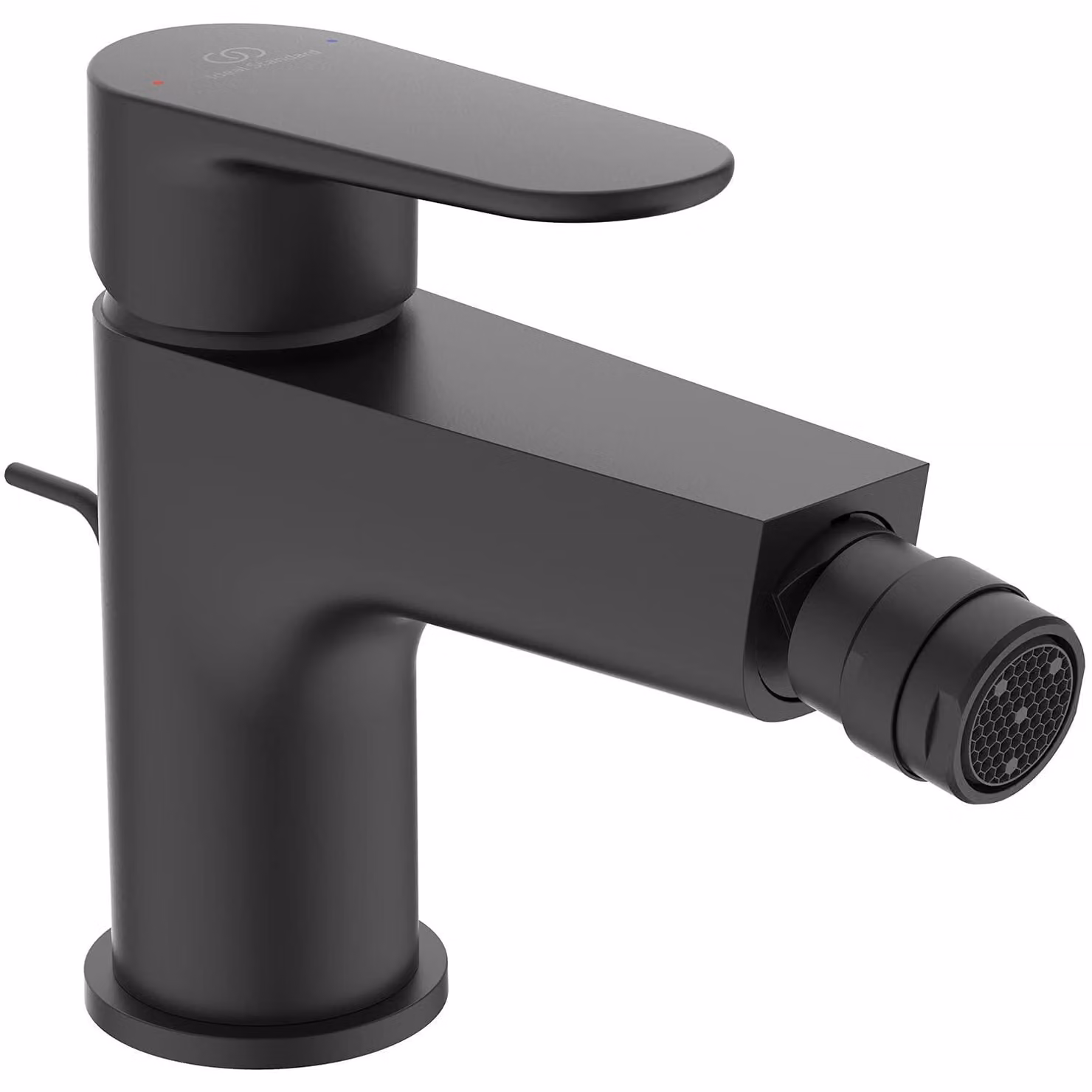 Rubinetto per bidet Cerafine O, colore nero opaco, monoblocco, montaggio a incasso, portata 5 l/min