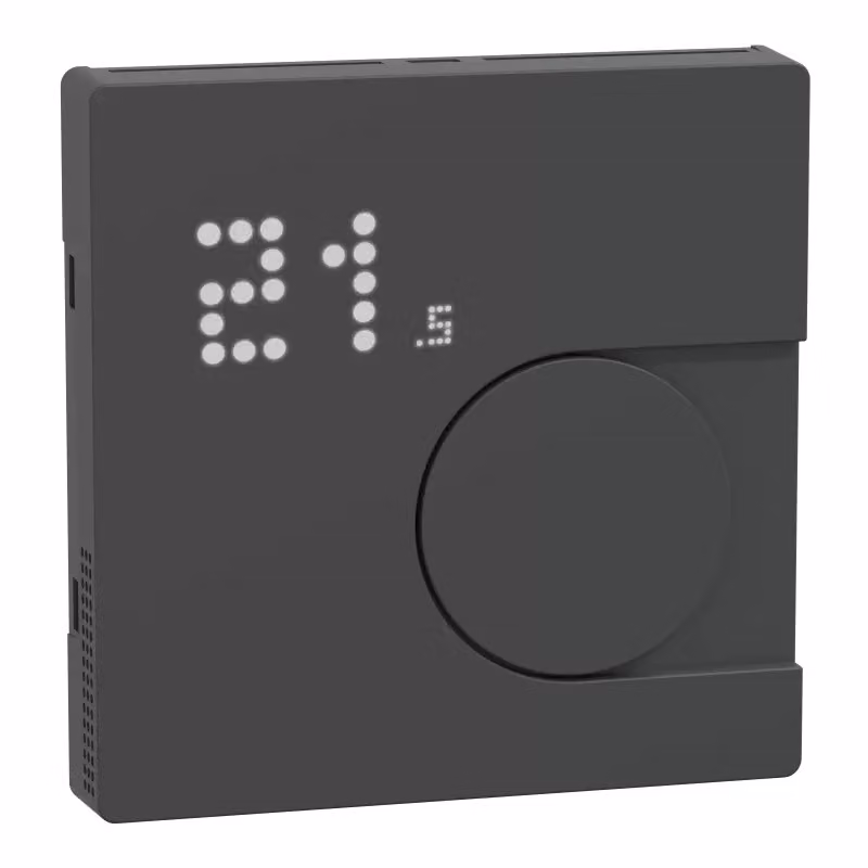 Modulo termostato ambiente Merten Connected, antracite, System Design, compatibile con Wiser, Zigbee, Wiser Home MEG5779-6034