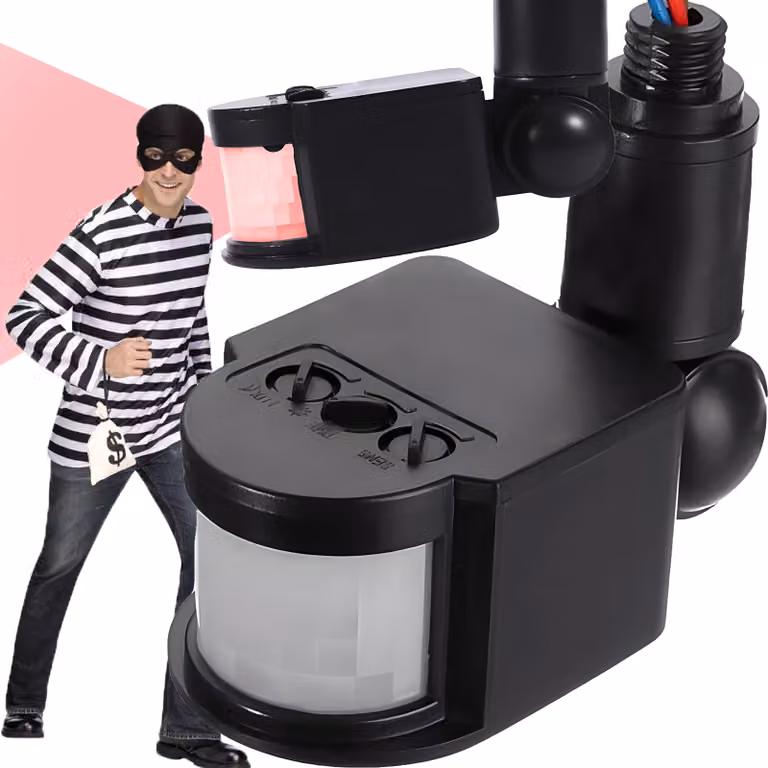 Rilevatore di movimento per illuminazione esterna Rilevatore di superficie a infrarossi Interruttore a 180° Sensore regolabile Sensore di movimento Luci da parete LED IP44 Retoo