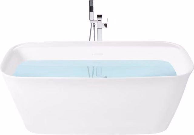 Vasca da bagno freestanding bianca in acrilico 1600 x 800 mm rettangolare moderna