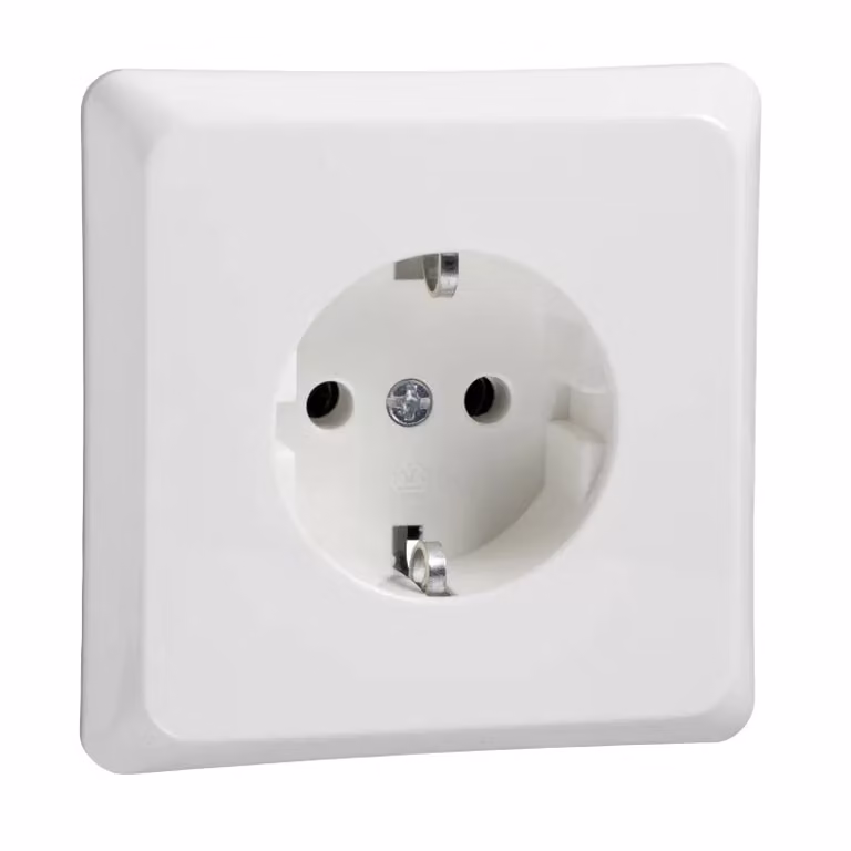 Presa Elso per portastrumenti singolo 16A RISTRUTTURAZIONE Morsetto a innesto bianco puro 505014