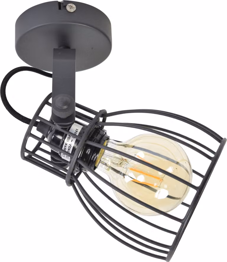 Faretto da soffitto Wire a 1 luce, nero