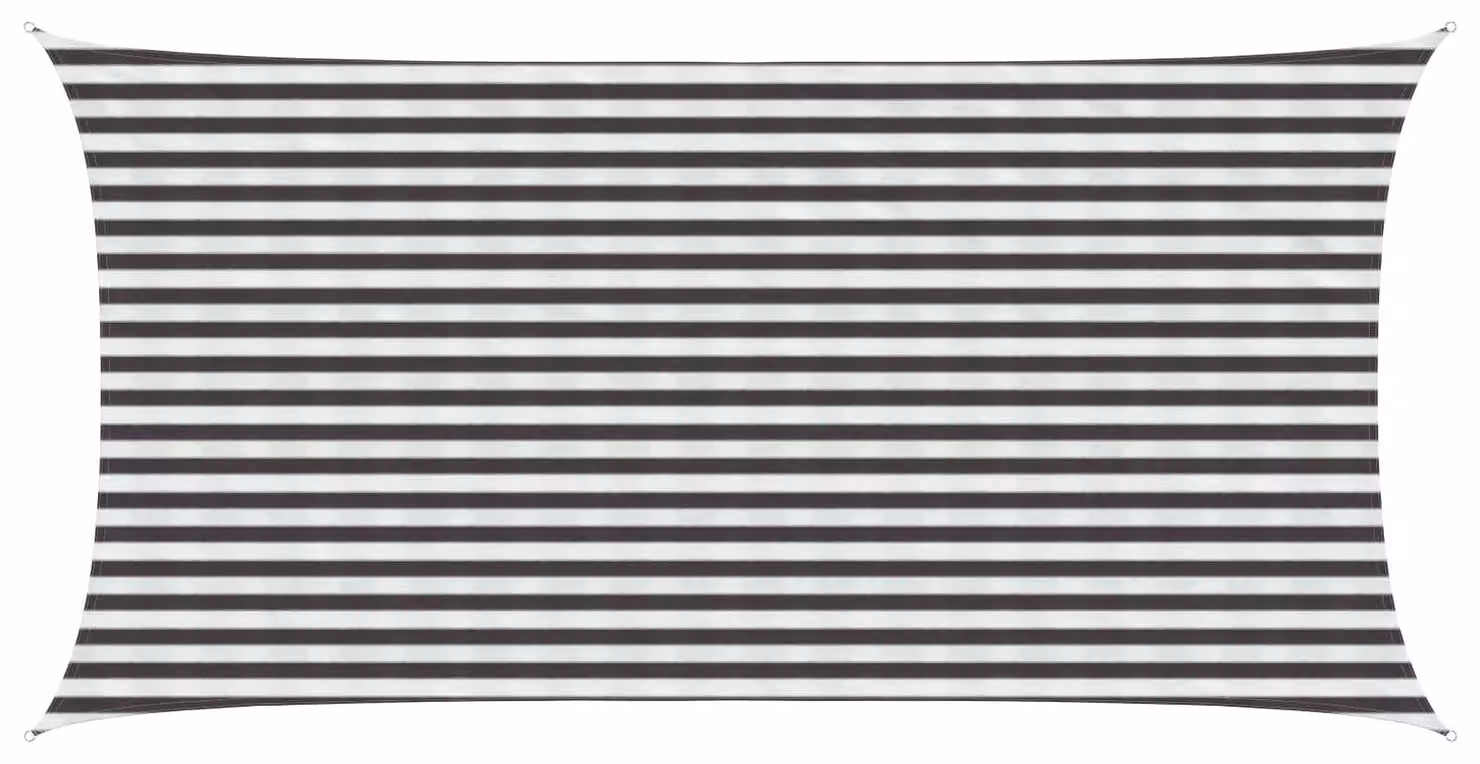 Telo Ombra Antracite e Bianco 2,5 x 5 m HDPE