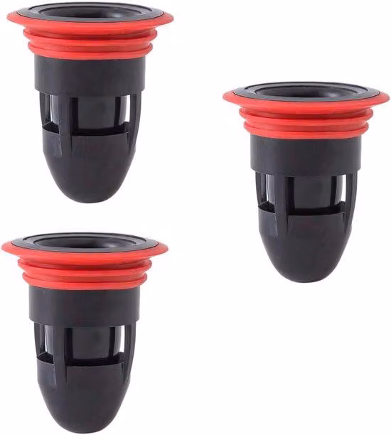 Set da tre pezzi - Tappi di scarico per acque reflue - nero - PP+gel di silice - set di scarico universale - scarico a pavimento - scarico anti-odore per doccia - deodorante anti-intasamento senza filtro - Scarico WC anti-ristagno per bagno, armadio e cuc