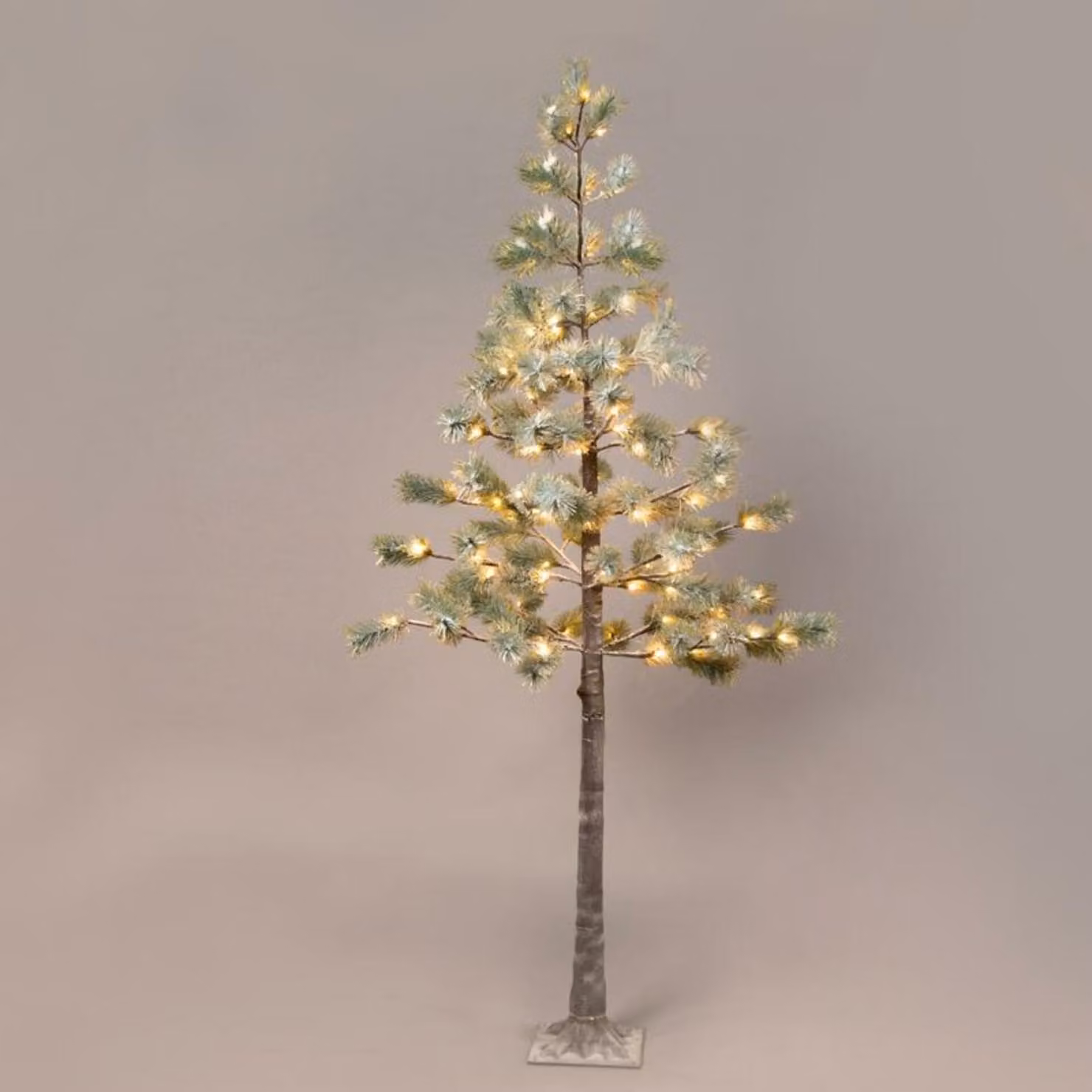 ACA Lighting Snow Pine 128 WW LED 220-240V IP44 26x26x240cm 3m cavo di alimentazione marrone X10128144
