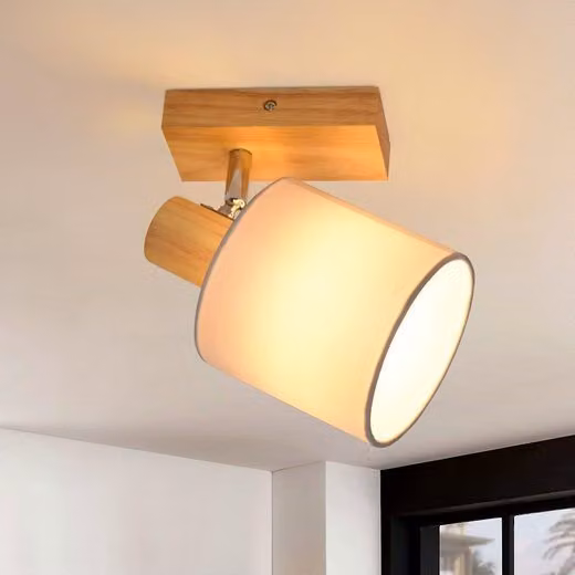 ZMH plafoniera 1 fiamma Plafoniera nera Faretto da soffitto vintage Faretto da parete LED orientabile 350° E14 per cucina corridoio (senza lampadina)