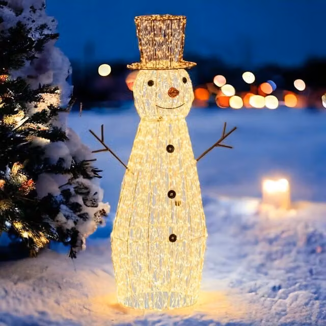 Pupazzo di neve 3D H100cm con MicroLED