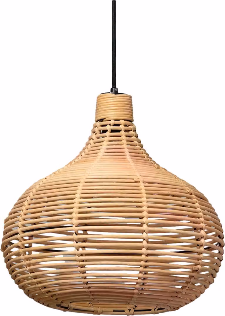 Lampada a sospensione BOHO marrone 1xE27x40W vimini / rattan / paglia dim.: 170x36x36 cm IP20 Abruzzo