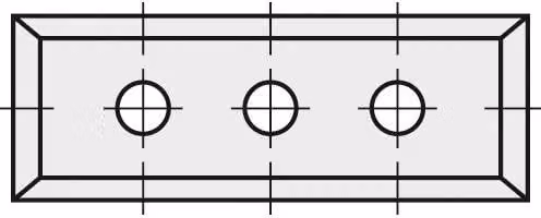 BRÜCK HW-WP 50 x 12 x 1,7 mm HC05 Versione a 3 fori | 28050012