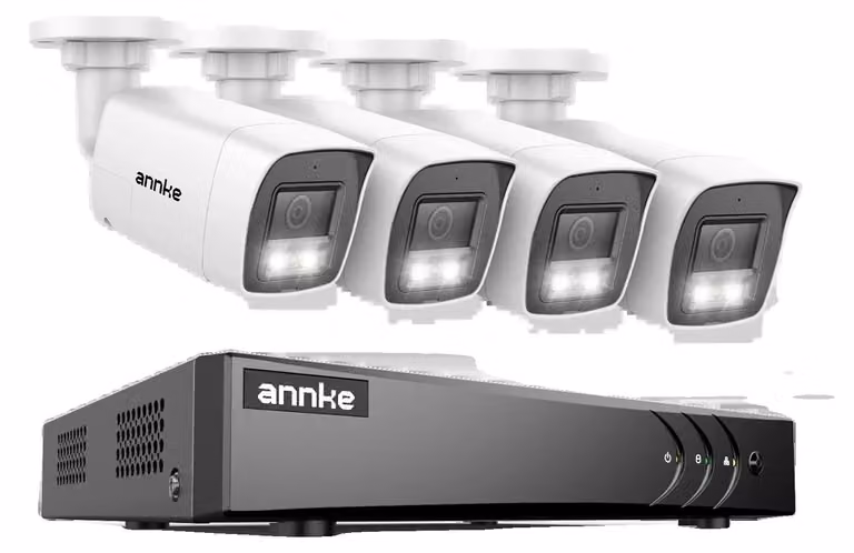 Sistema di telecamere di sicurezza, risoluzione 3K, audio bidirezionale, DVR 8 canali, 4 telecamere, 1T