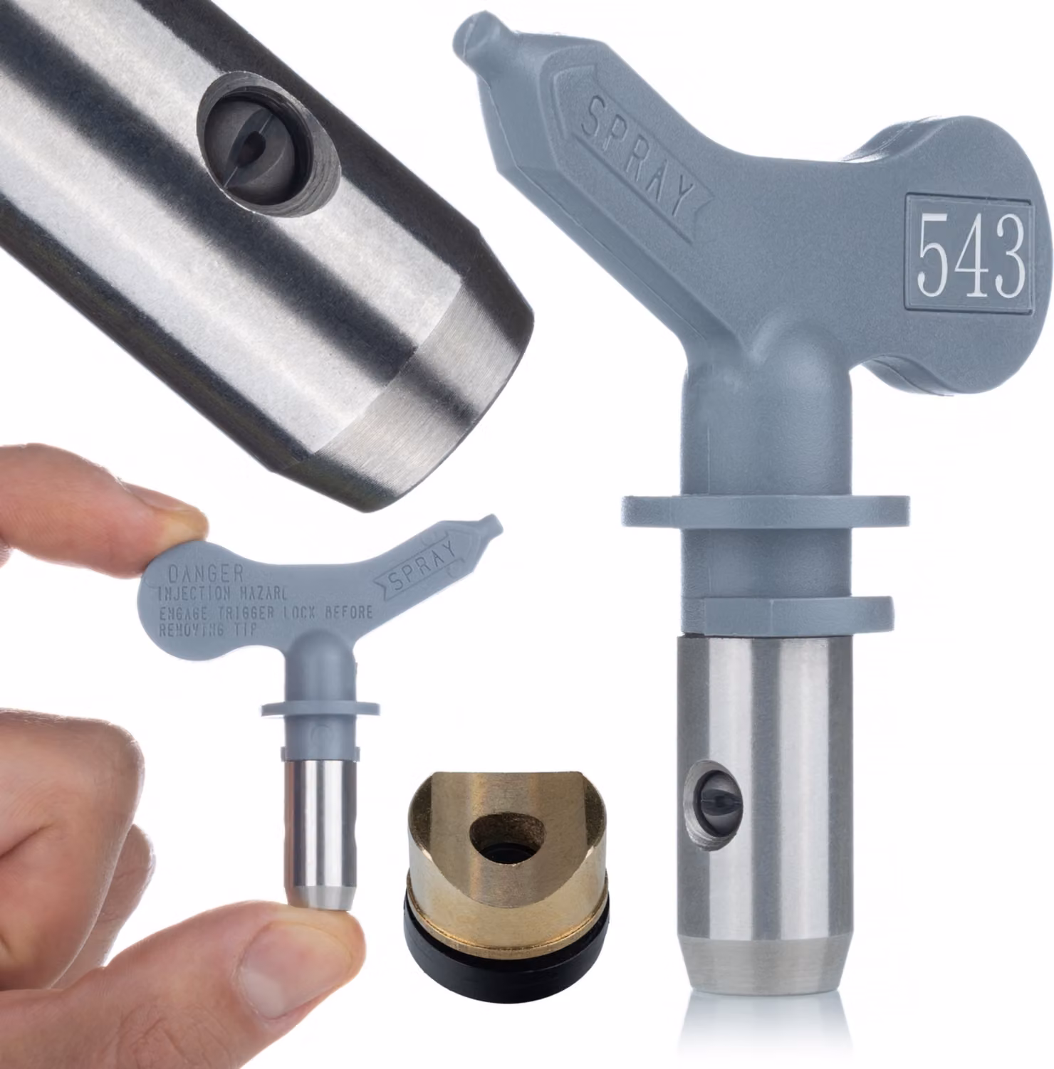 Rosfix Ugello per Vernice UltraHeavy 543 (Grigio) per Unità di Verniciatura