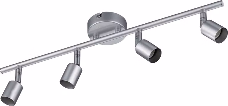 Faretto PARIS argento 4xGU10x35W in metallo, dimensioni: 13,5x50x8 cm, IP20, RL
