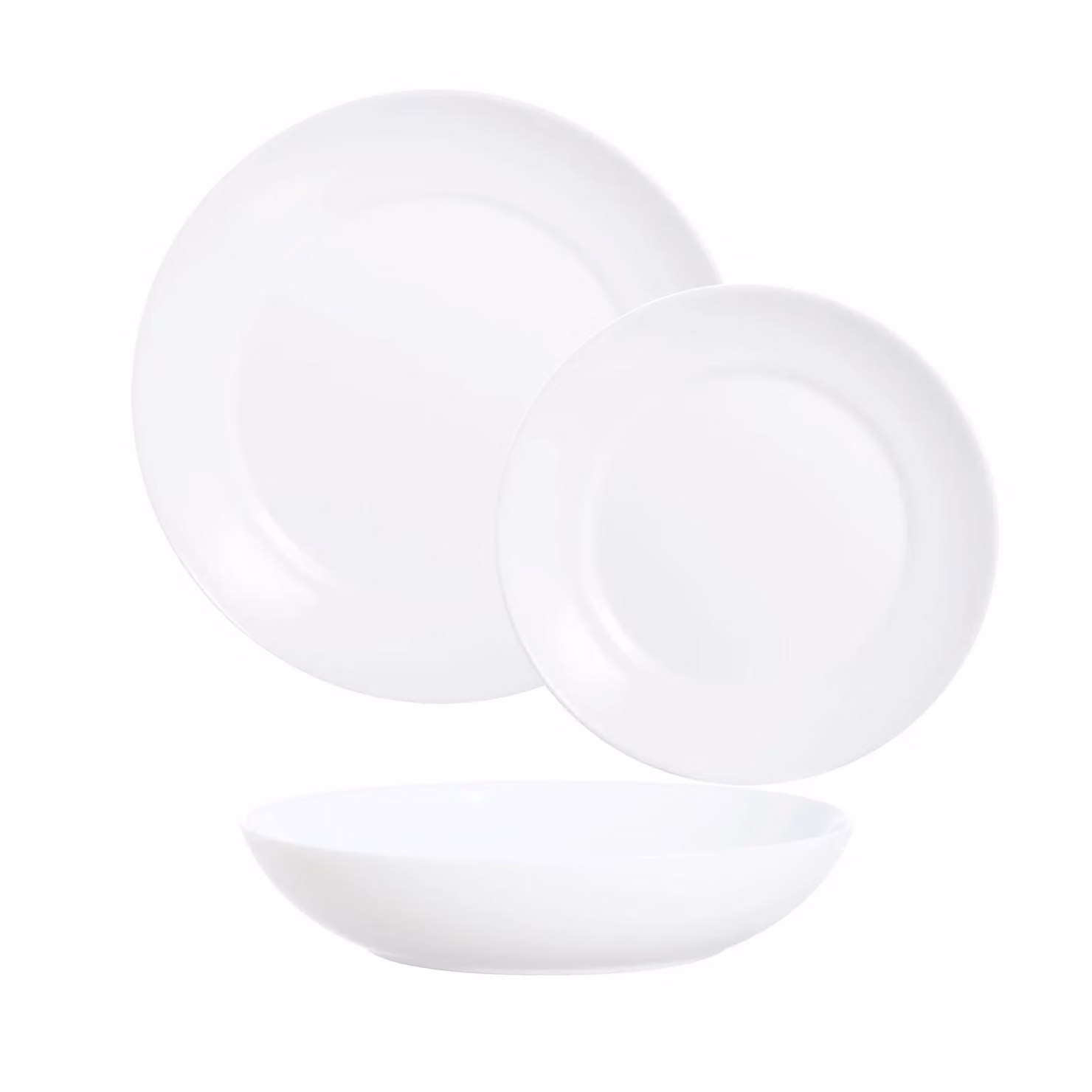 Servizio di piatti Luminarc Apy in vetro bianco, 18 pezzi – 1