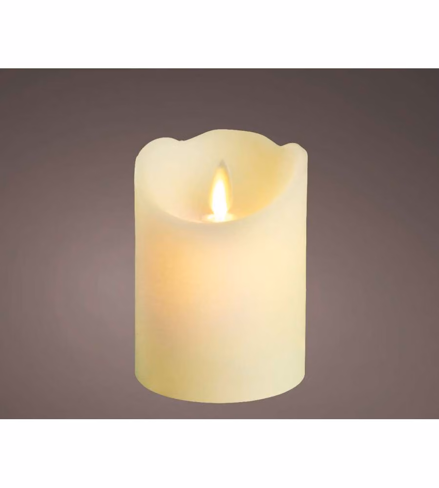Lumineo Candela LED Beige - Eleganza e Sicurezza per Casa - 7,5x10cm