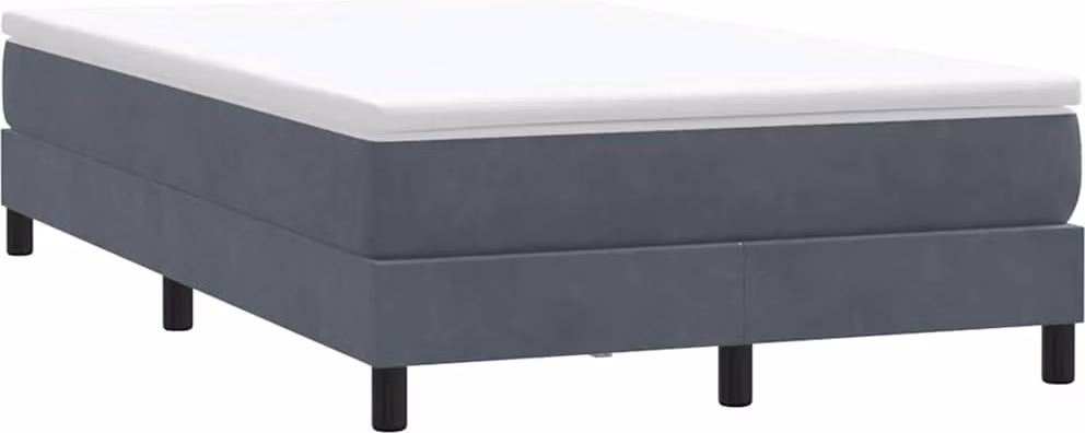 Maison Exclusive - Giroletto Molle senza Materasso Grigio Scuro 120x210 cm Velluto