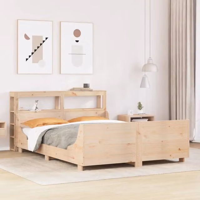 Letto senza Materasso 140x190 cm in Legno Massello di Pino 3306471