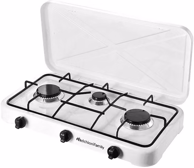 FORNELLO A GAS MELCHIONI FAMILY MINERVA3 NEW, Assorbimento potenza 2900 W, Zone di cottura 3, BIANCO