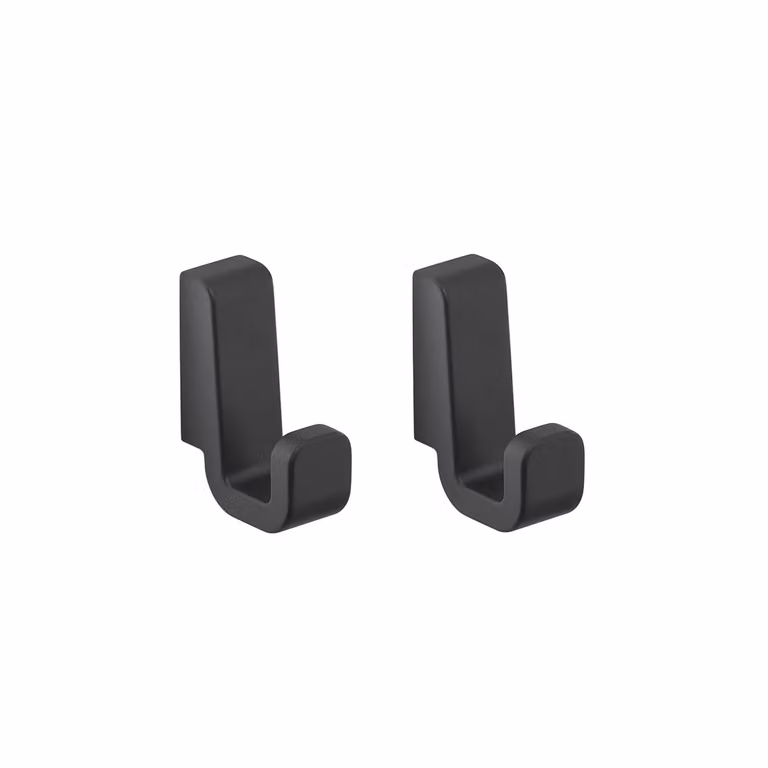 2 appendiabiti da muro in ottone e Cromall A827 Gedy serie SAMOA Nero Matt