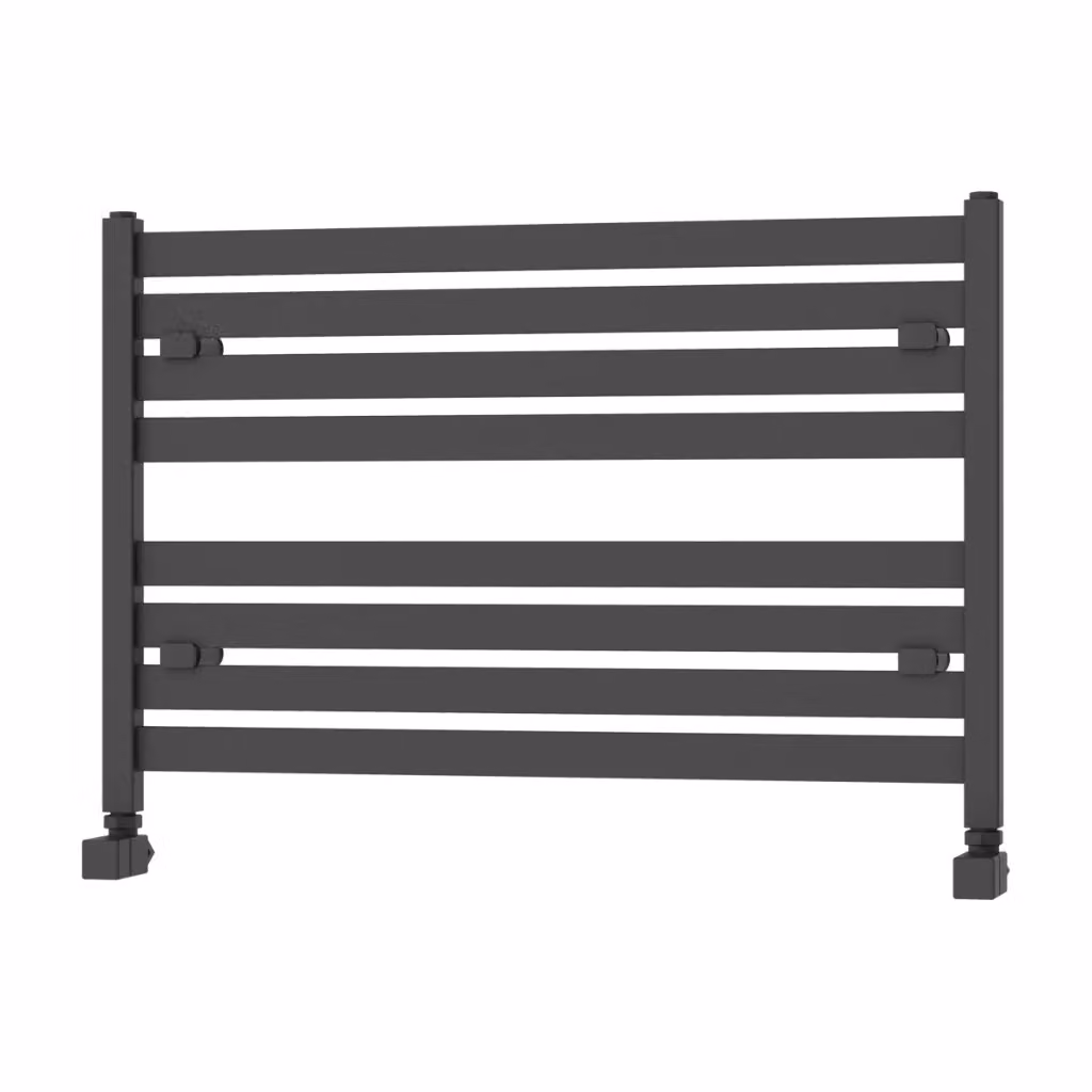 Termoarredo orizzontale Aton in acciaio inossidabile colore antracite H 52,8 cm x L 77 cm – 2