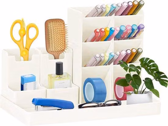 Organizzatore da scrivania per bambini e adulti: un organizer multifunzionale per l'uso a scuola e in ufficio, con spazio per penne, matite e altri accessori