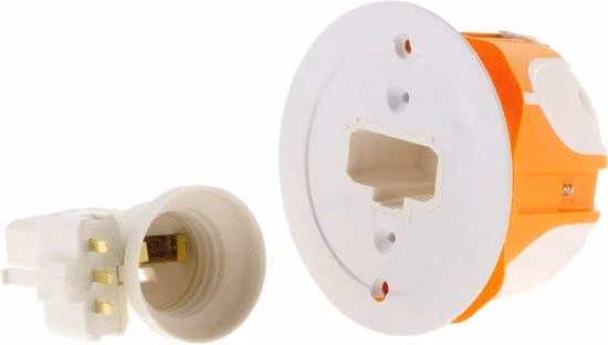 Scatola di derivazione elettrica - Montaggio a parete - Diametro 40 mm - Tonalità grigia