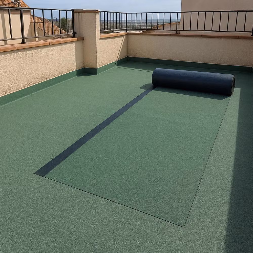 Guaina impermeabilizzante ardesiata verde Casasciutta per terrazze, 5 rotoli da 1x10 m – 2