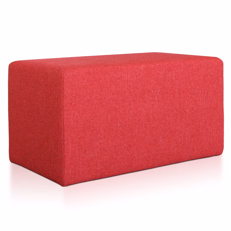 Pouf Rubino 43 x 83 cm Rosso