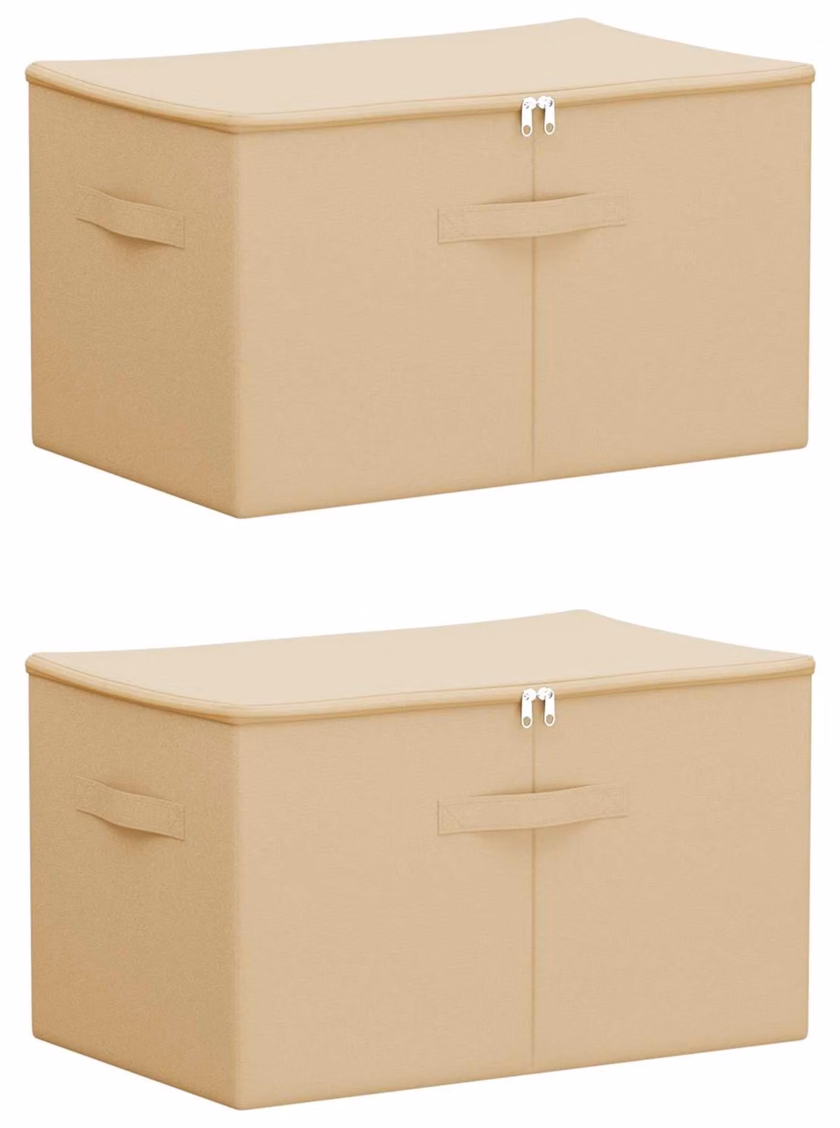 Scatola di Stoccaggio 2 pcs Crema 55 x 35 x 32 cm