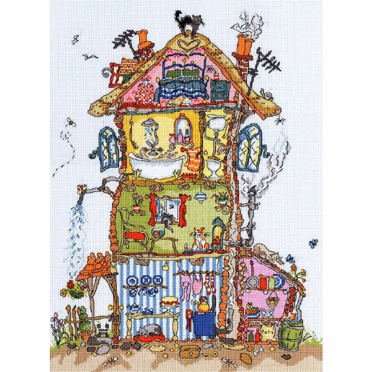 Set punto croce Bothy Threads "Cottage", 26x35cm, xct8, schema di conteggio