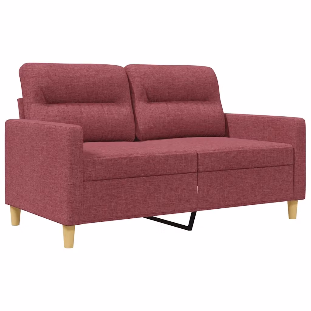 Divano a 2 posti Design Mania in tessuto rosso per il tuo soggiorno L: 138 cm, P: 77 cm, H: 80 cm – 2