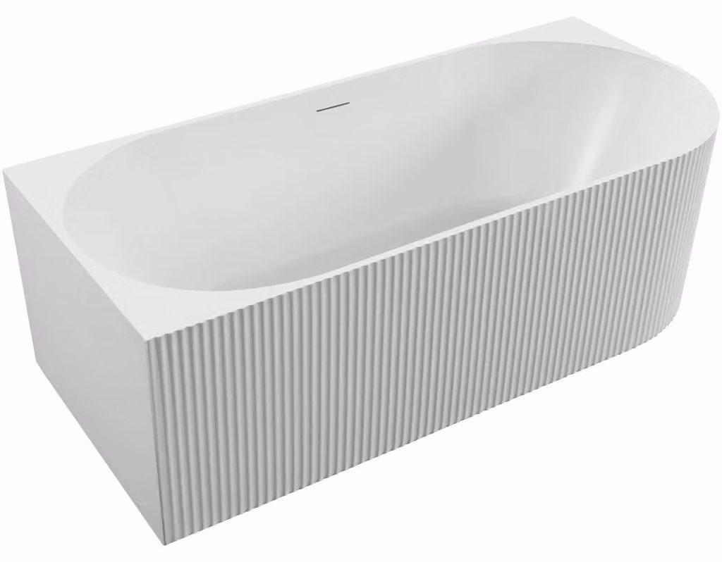 CERANO - Vasca da bagno freestanding in acrilico Aira, versione sinistra - bianco lucido - 170x80 cm