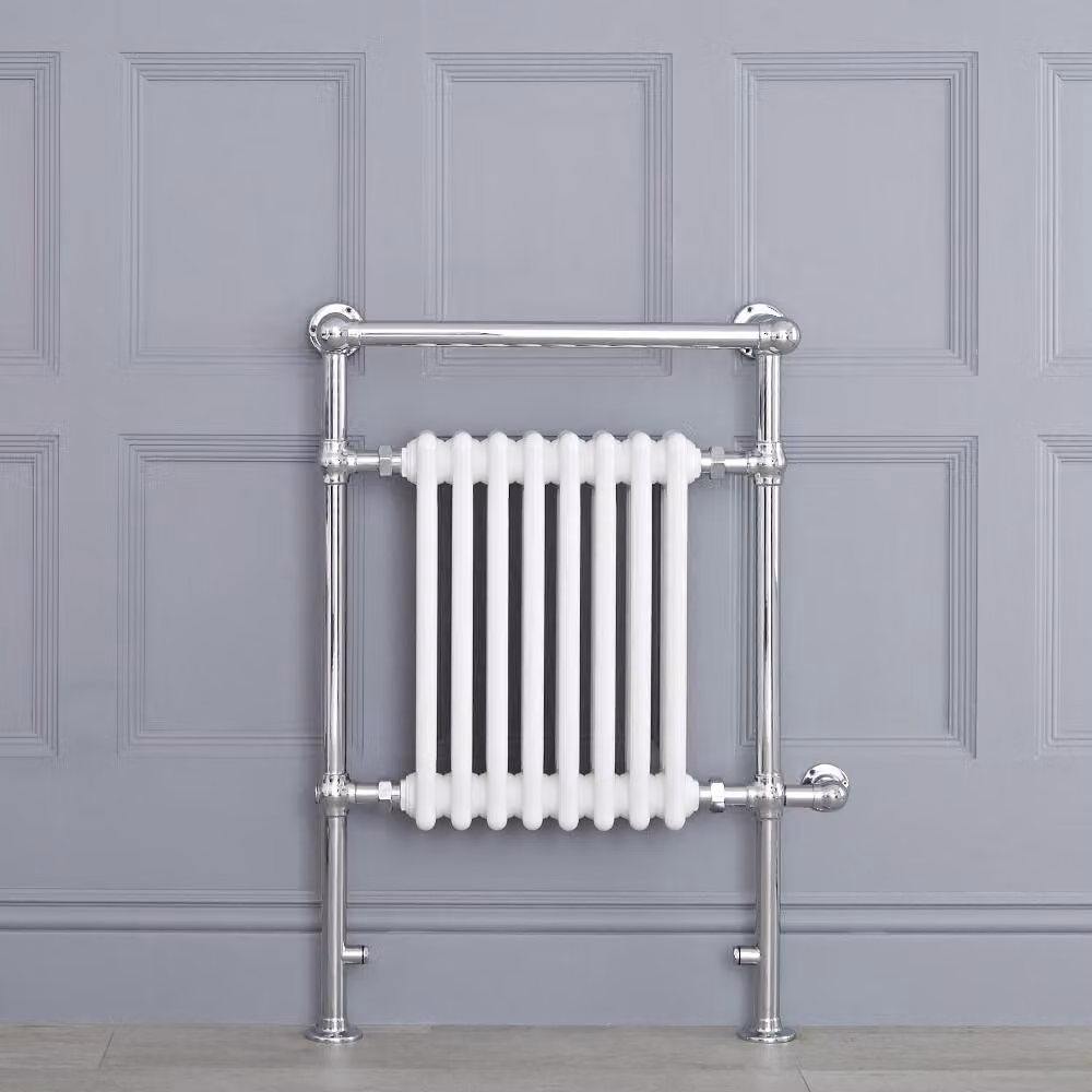 Scaldasalviette Elettrico Tradizionale Bianco 800W 930x620mm - Calore Rapido - Design Classico - Elizabeth