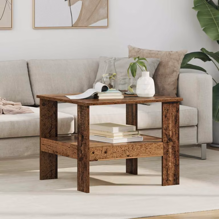 vidaXL Tavolino da salotto moderno in legno marrone L: 57 cm, P: 55 cm, H: 45 cm