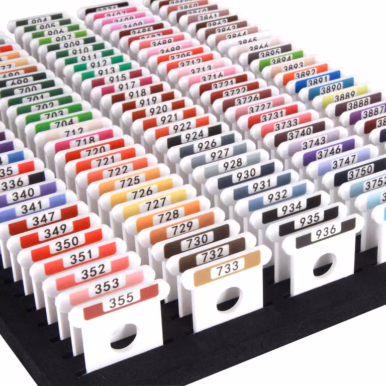 Coni di filo per ricamo su tela acrilica, confezione da 100 pezzi, set di 3, diametro 3 mm, con numerazione