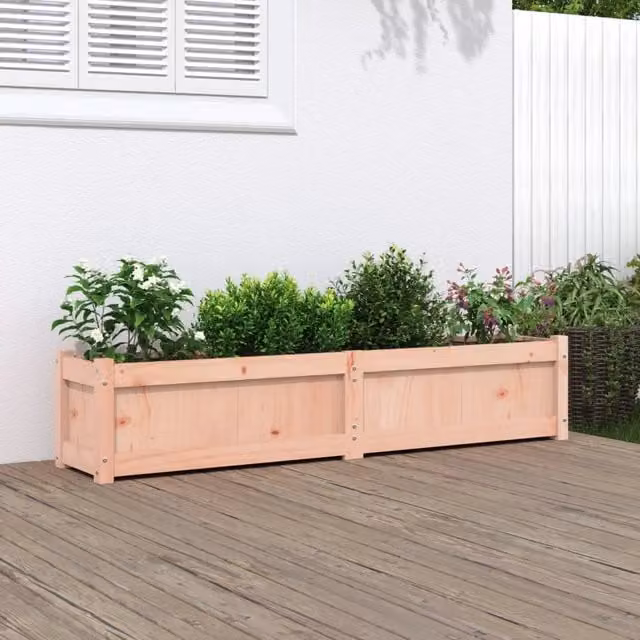 Fioriera da Giardino-Vaso da Esterno 150x31x31 cm in Legno Massello di Douglas