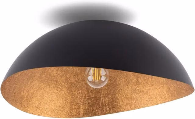 Plafoniera decorativa Solaris Sigma Lighting nera e rame, diametro: 48 cm, attacco E27 – 1
