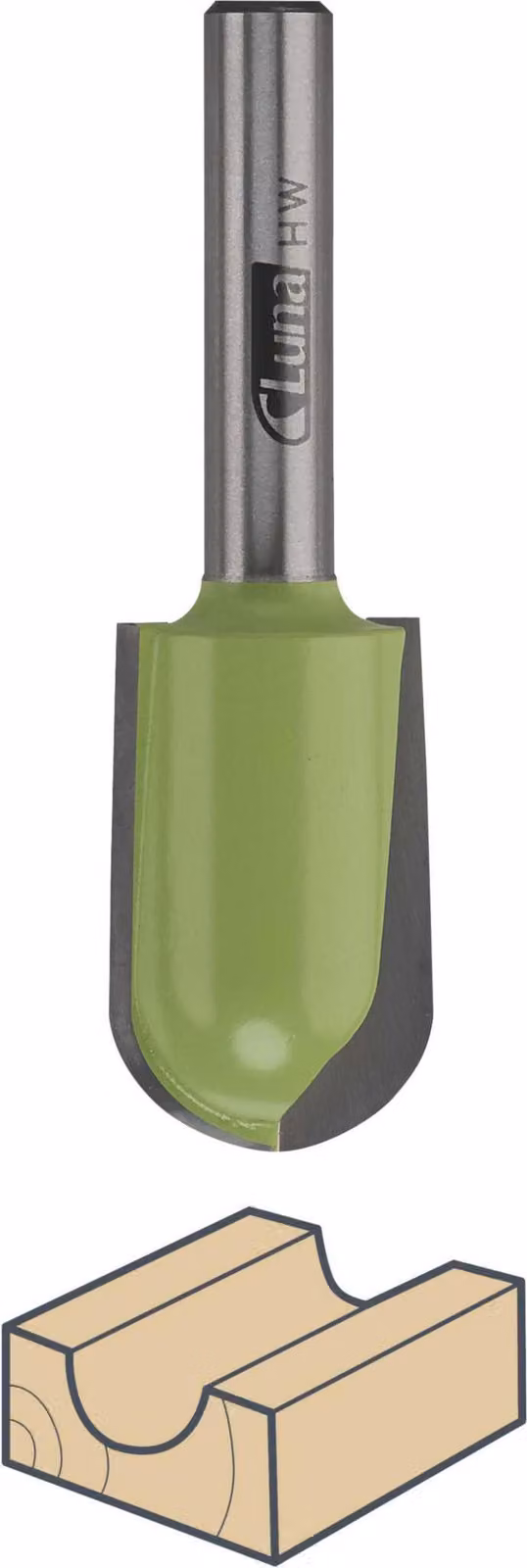 Fresa semicircolare 26/10/6,4/48/8 mm cuscinetto inferiore 13x5 mm Luna