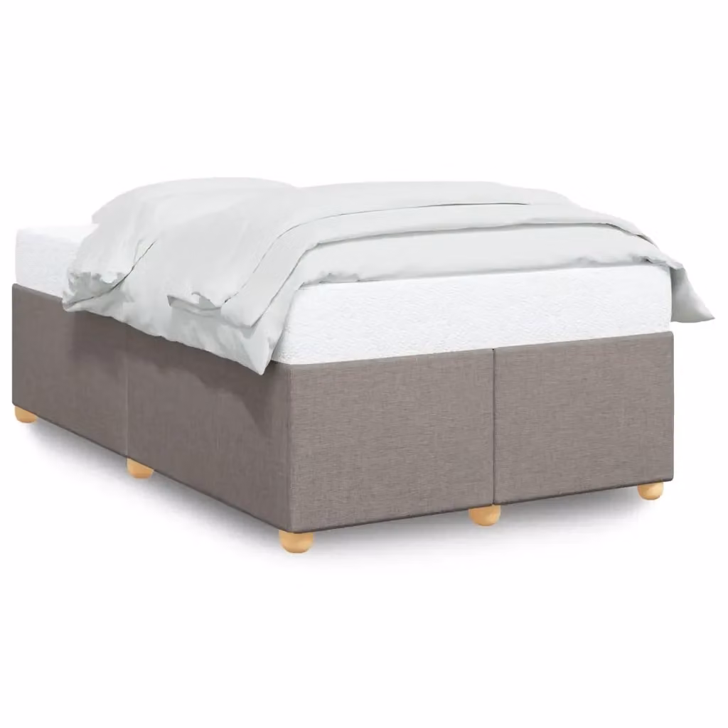 vidaXL Giroletto senza Materasso in Tessuto Tortora L/P/H: 120 x 200 cm – 2