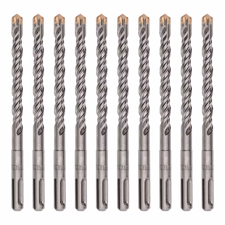 Punte a martello STIER Premium, a 4 taglienti, punta in metallo duro, SDS-plus, foratura precisa e veloce, calcestruzzo e pietra, 6 x 160 mm, 10 pezzi, per impieghi gravosi