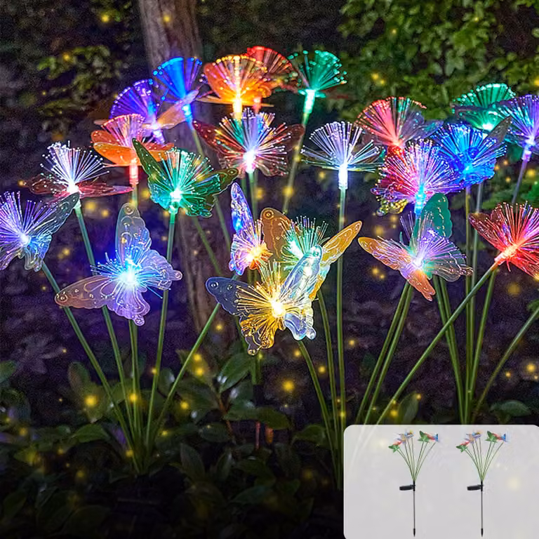 Catena luminosa solare, set da 2, con 16 LED, impermeabile, ideale per giardino e terrazza