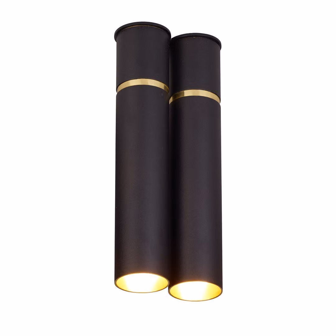 Faretto Lynx nero e oro 1xE14x40W in ottone, dimensioni: 30,5x12x12 cm, IP20, Milagro
