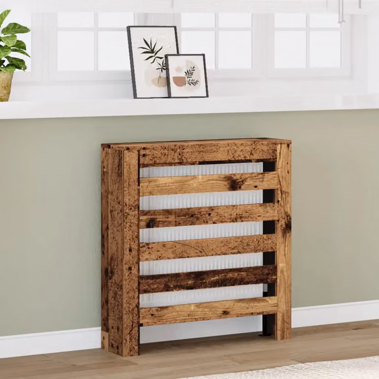 Copertura per radiatori vidaXL in legno MDF colore marrone L: 78 cm, P: 20 cm, H: 82 cm