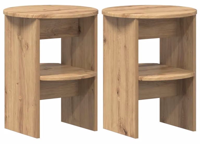 Mobile laterale 2 pcs Rovere Artigianale Ø40 x 50 cm