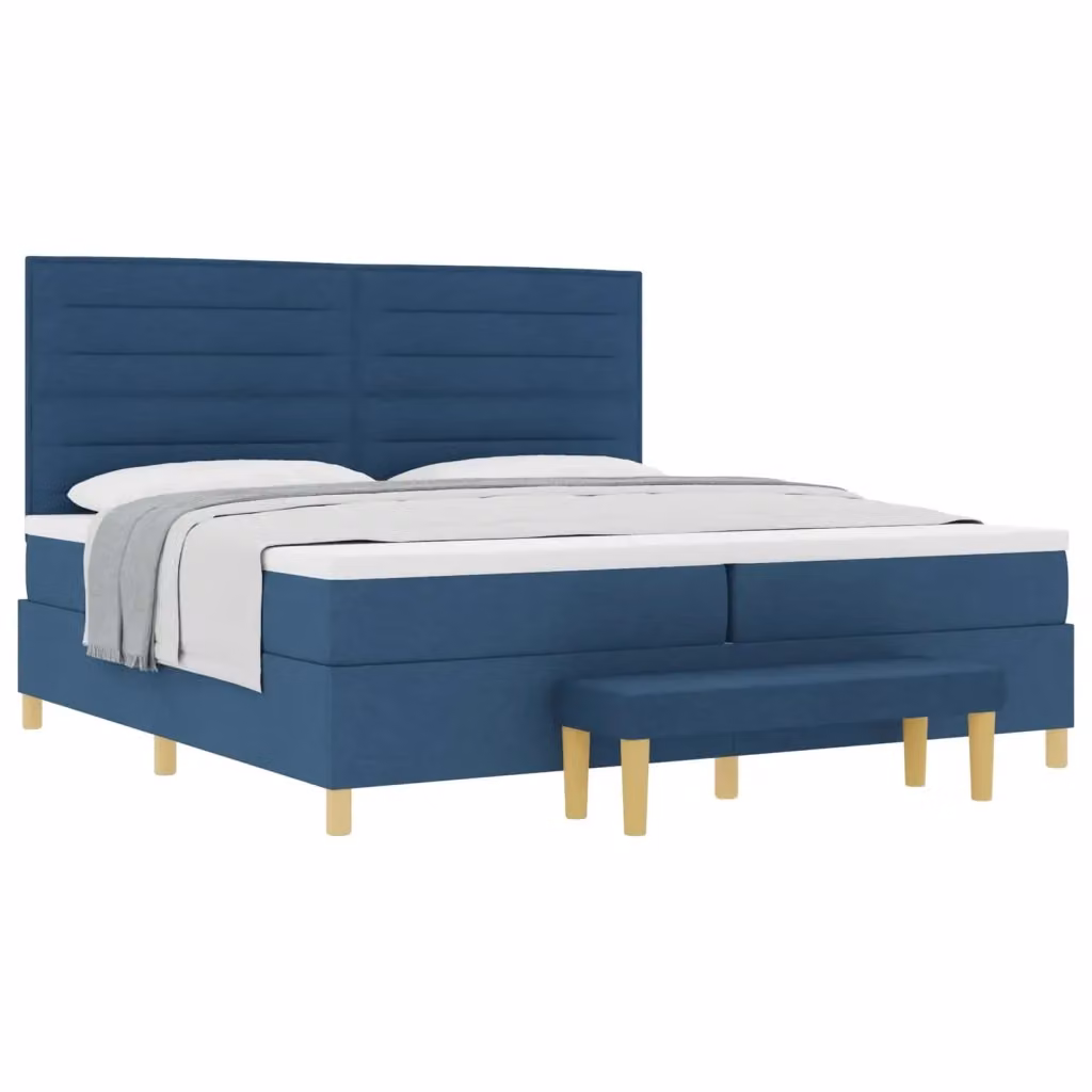 Letto moderno con materasso in schiuma vidaXL blu L 200 cm x P 200 cm x H 203 cm – 2