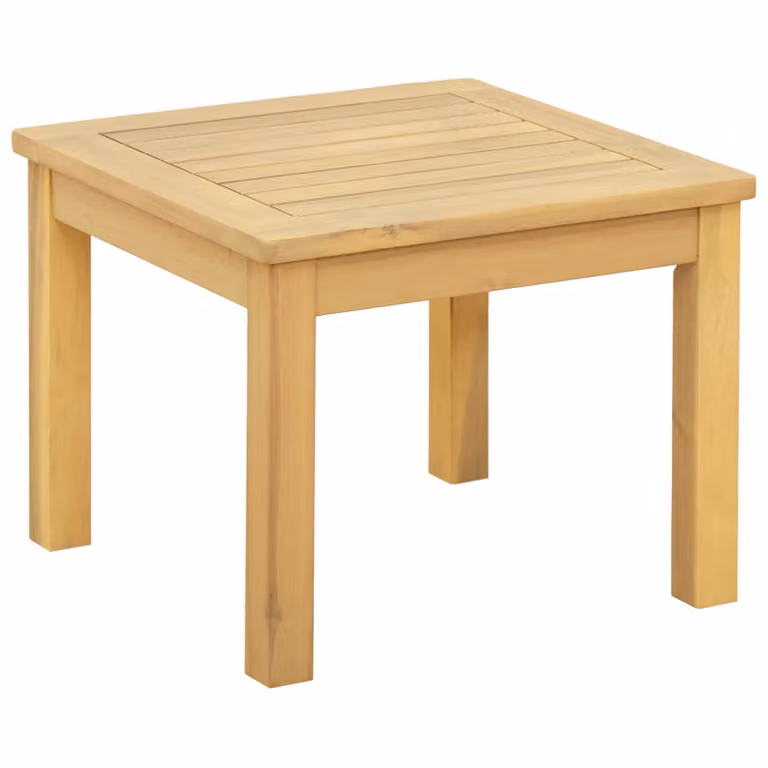vidaXL Tavolino da salotto quadrato in legno di acacia color beige e marrone L/P/H: 45 x 45 x 36 cm