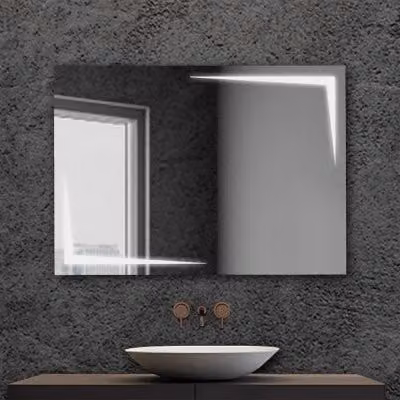 Specchio da bagno rettangolare INBAGNO con LED naturale, reversibile, L: 80 cm, H: 60 cm