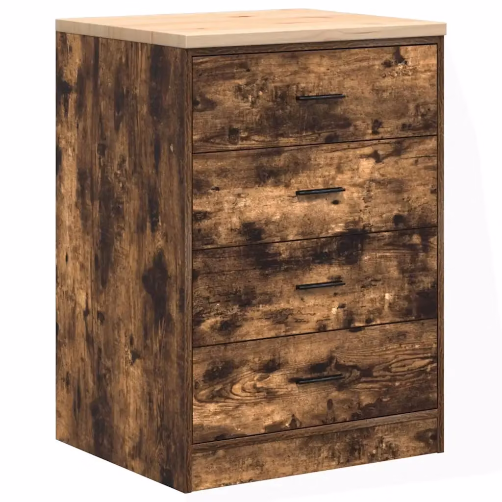 Armadietto da garage vidaXL in legno marrone, montabile a parete, L: 60 cm, P: 51 cm, H: 85 cm – 2