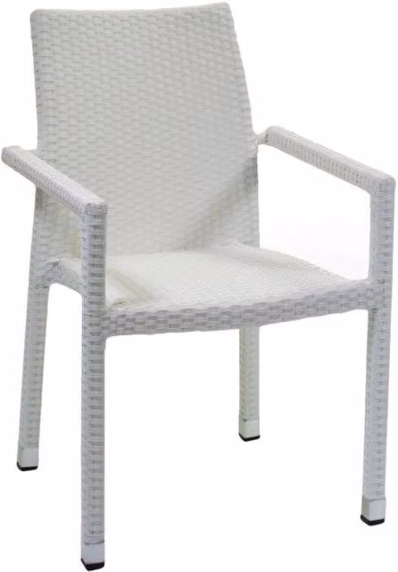 Poltrona Adila Vacchetti in Polyrattan Bianco Ghiaccio L: 60 cm, P: 61 cm, H: 44/46/65/88 cm – 1