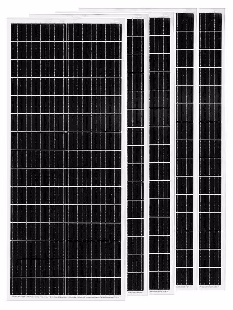 Pannello solare, potenza in uscita 100 W, tecnologia monocristallina, 5 pezzi da 100 W (500 W)